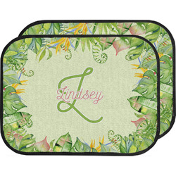 Tropical Leaves Border Car Floor Mats (Back Seat) (Personalized)