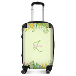 Tropical Leaves Border Suitcase (Personalized)