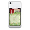 Tropical Leaves Border Cell Phone Credit Card Holder w/ Phone