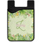 Tropical Leaves Border Cell Phone Credit Card Holder