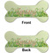 Tropical Leaves Border Ceramic Flat Ornament - Bone Front & Back (APPROVAL)