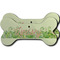 Tropical Leaves Border Ceramic Flat Ornament - Bone Front & Back Double Print