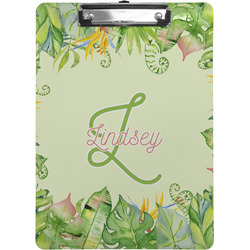 Tropical Leaves Border Clipboard (Letter Size) (Personalized)