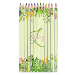Tropical Leaves Border Colored Pencils (Personalized)