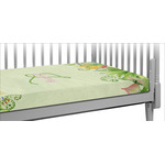 Tropical Leaves Border Crib Fitted Sheet (Personalized)