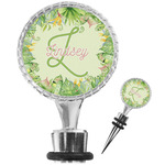 Tropical Leaves Border Wine Bottle Stopper (Personalized)