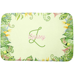 Tropical Leaves Border Dish Drying Mat (Personalized)