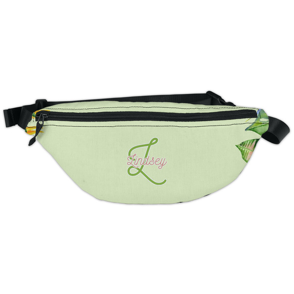 Custom Tropical Leaves Border Fanny Pack - Classic Style (Personalized)