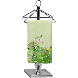 Tropical Leaves Border Finger Tip Towel - Full Print (Personalized)