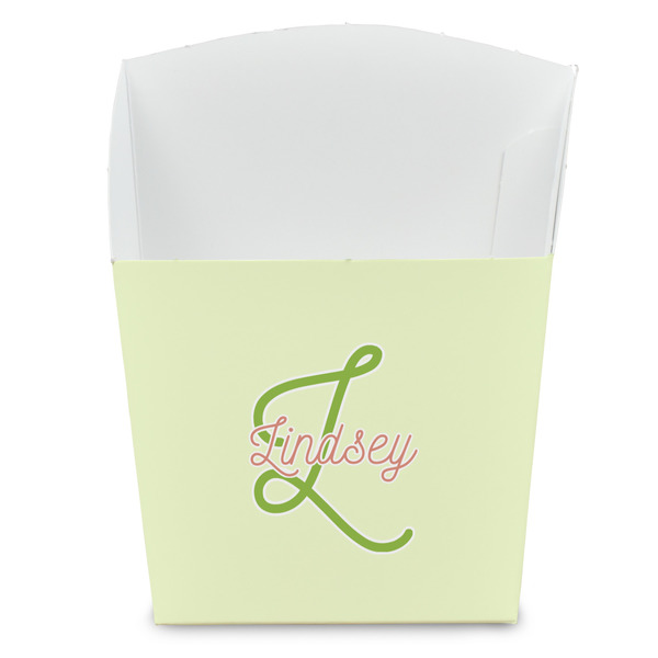 Custom Tropical Leaves Border French Fry Favor Boxes (Personalized)