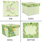 Tropical Leaves Border Gift Boxes with Lid - Canvas Wrapped - Small - Approval