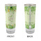 Tropical Leaves Border Glass Shot Glass - 2 oz - Single - APPROVAL