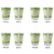 Tropical Leaves Border Glass Shot Glass - Standard - Set of 4 - APPROVAL