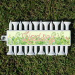 Tropical Leaves Border Golf Tees & Ball Markers Set (Personalized)