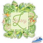Tropical Leaves Border Graphic Iron On Transfer (Personalized)
