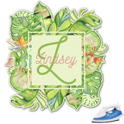 Tropical Leaves Border Graphic Iron On Transfer - Up to 6"x6" (Personalized)