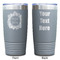 Tropical Leaves Border Gray Polar Camel Tumbler - 20oz - Double Sided - Approval