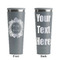 Tropical Leaves Border Grey RTIC Everyday Tumbler - 28 oz. - Front and Back