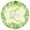 Tropical Leaves Border Icing Circle - Small - Single