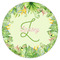 Tropical Leaves Border Icing Circle - XSmall - Single