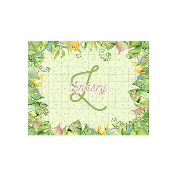 Custom Tropical Leaves Border 252 pc Jigsaw Puzzle (Personalized)