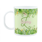 Tropical Leaves Border Plastic Kids Mug (Personalized)