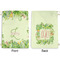 Tropical Leaves Border Large Laundry Bag - Front & Back View