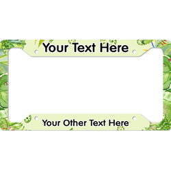 Tropical Leaves Border License Plate Frame - Style A (Personalized)