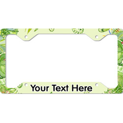Tropical Leaves Border License Plate Frame - Style C (Personalized)