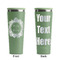 Tropical Leaves Border Light Green RTIC Everyday Tumbler - 28 oz. - Front and Back