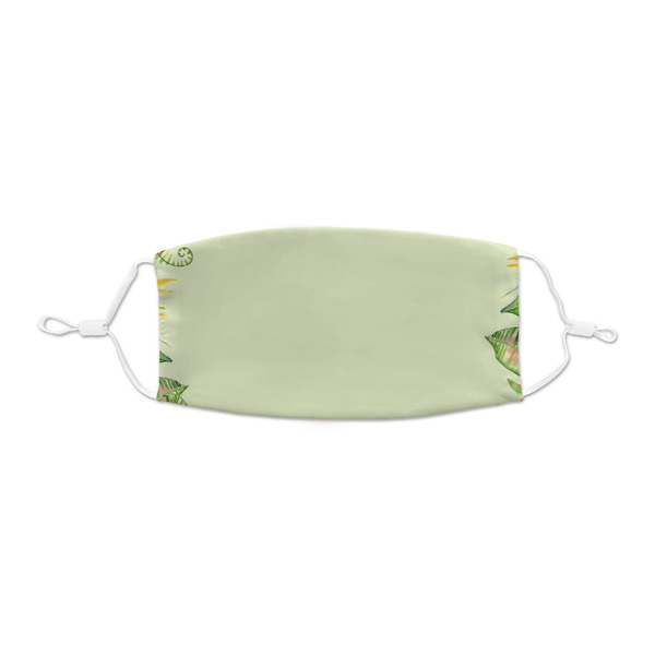 Custom Tropical Leaves Border Kid's Cloth Face Mask - XSmall