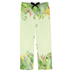 Tropical Leaves Border Mens Pajama Pants - L