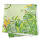 Tropical Leaves Border Microfiber Dish Rag - FOLDED (square)