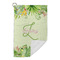 Tropical Leaves Border Microfiber Golf Towels Small - FRONT FOLDED