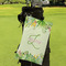 Tropical Leaves Border Microfiber Golf Towels - Small - LIFESTYLE