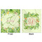 Tropical Leaves Border Minky Blanket - 50"x60" - Double Sided - Front & Back