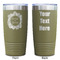 Tropical Leaves Border Olive Polar Camel Tumbler - 20oz - Double Sided - Approval