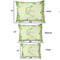 Tropical Leaves Border Outdoor Dog Beds - SIZE CHART