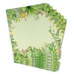 Tropical Leaves Border Binder Tab Divider - Set of 6 (Personalized)