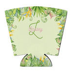 Tropical Leaves Border Party Cup Sleeve - with Bottom (Personalized)