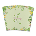 Tropical Leaves Border Party Cup Sleeve - without bottom (Personalized)