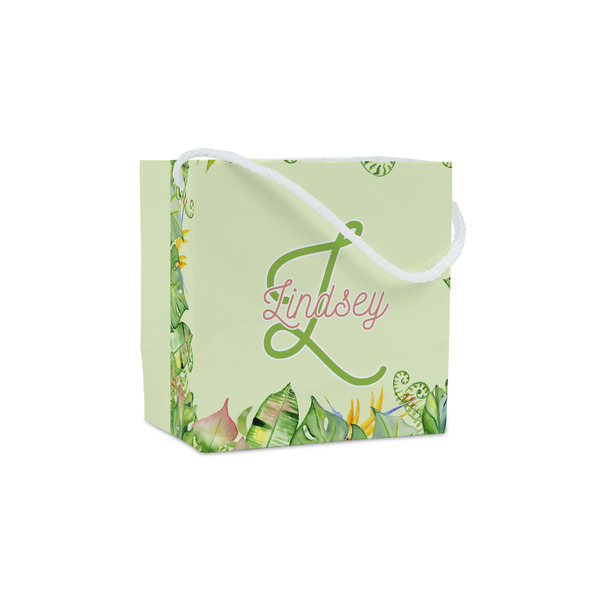 Custom Tropical Leaves Border Party Favor Gift Bags - Matte (Personalized)