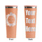 Tropical Leaves Border Peach RTIC Everyday Tumbler - 28 oz. - Front and Back