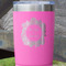 Tropical Leaves Border Pink Polar Camel Tumbler - 20oz - Close Up