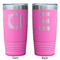 Tropical Leaves Border Pink Polar Camel Tumbler - 20oz - Double Sided - Approval