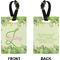 Tropical Leaves Border Rectangle Luggage Tag (Front + Back)