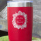 Tropical Leaves Border Red Polar Camel Tumbler - 20oz - Close Up