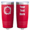 Tropical Leaves Border Red Polar Camel Tumbler - 20oz - Double Sided - Approval