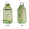 Tropical Leaves Border Sanitizer Holder Keychain - Large APPROVAL (Flat)