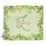 Tropical Leaves Border Security Blanket (Personalized)